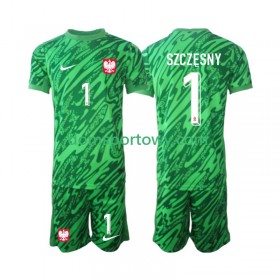Koszulka Polska Szczesny 1 Bramkarska Dziecięcy Trzeci Koszulki Piłkarskie 2024 Krótki Rękaw